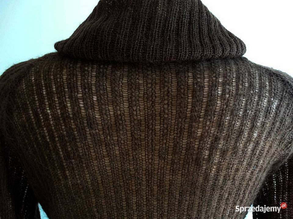Sweter z Golfem Czekoladowy z Moherem Mgiełka podlaskie Łomża
