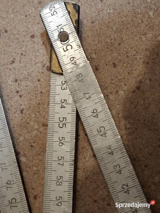 Metrówka Miara skladana 2 m PZO aluminiowa okres Chorzów