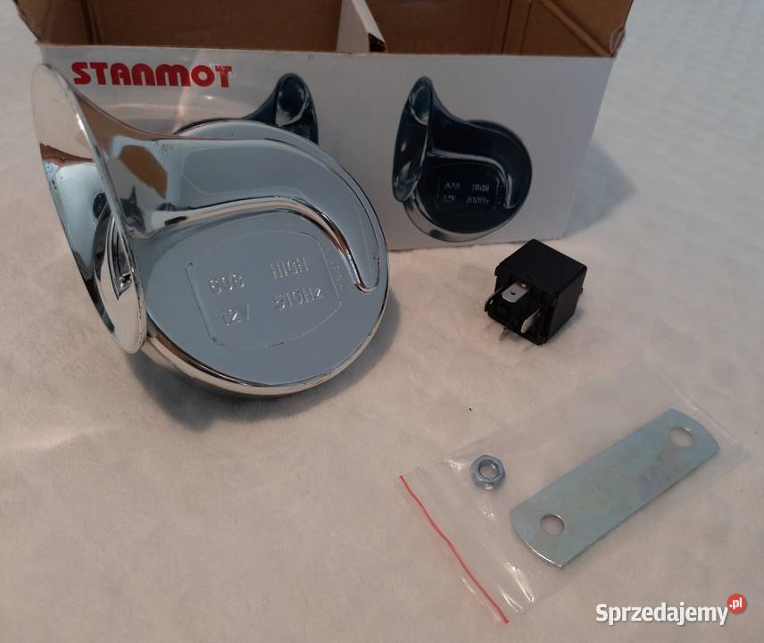 Klakson metalizowany wysoki ton 510Hz 12V AT1647 Czeladź