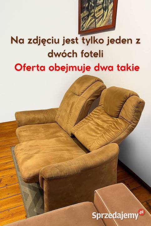 2 podwójne fotele kinowe z regulacją oparcia i Fotele Wrocław