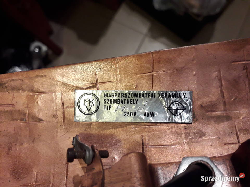 Stylowy wegierski kinkiet miedź ceramika prl Kinkiety Warszawa