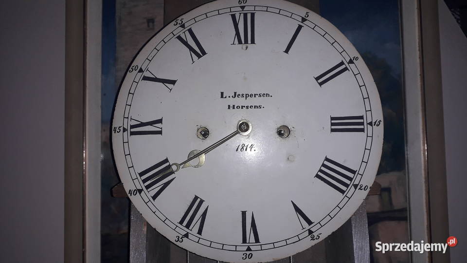 Stary oryginalny Duński zegar sygnowany z 1810 Szczecin