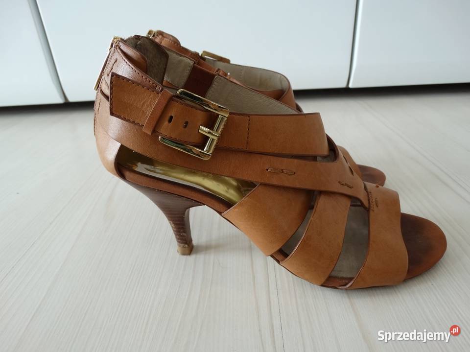 Buty Sandały Skórzane Skóra Naturalna Camelowe podlaskie
