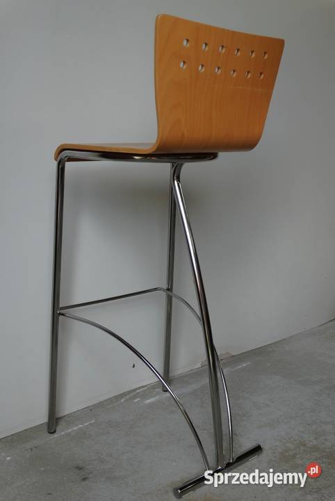 Krzesła hokery sklejka profilowana metal nikiel Nowy Sącz sprzedam