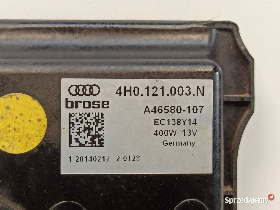 AUDI A4 A6 C7 A8 WENTYLATOR CHŁODNICY 4H0121003N