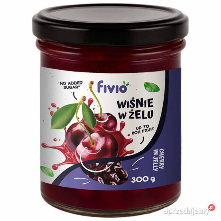 Owoce w żelu wiśnia 300g Brzozów