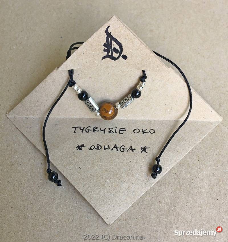 Bransoletka sznurkowa wojowniczka tygrysie oko Kraków