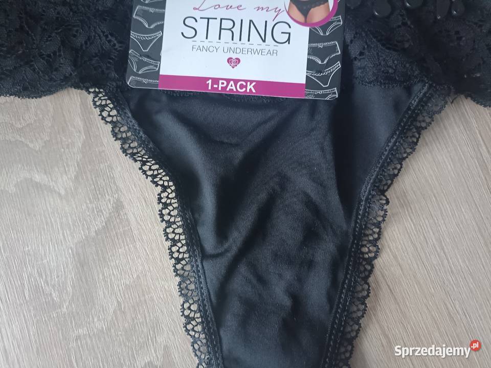 Stringi Damskie XL Scarlett Company czarny pomorskie Kwidzyn sprzedam