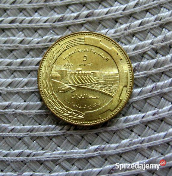 Syria 5 Piastrów 1976r Zapora AtTabaka Numizmatyka Kalisz sprzedam