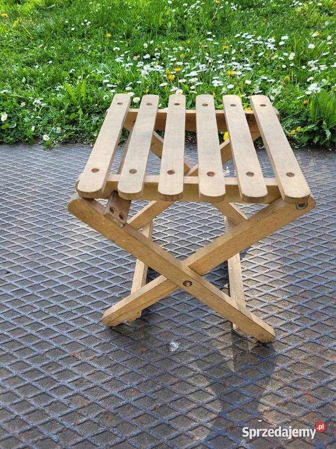 Sprzedam stołeczek drewniany turystyczny Pozostałe Zelów