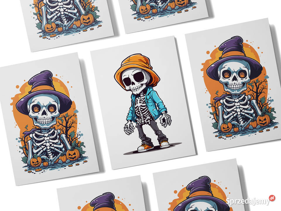 Grafiki Wektorowe Halloween do Nadruków na małopolskie Kraków sprzedam