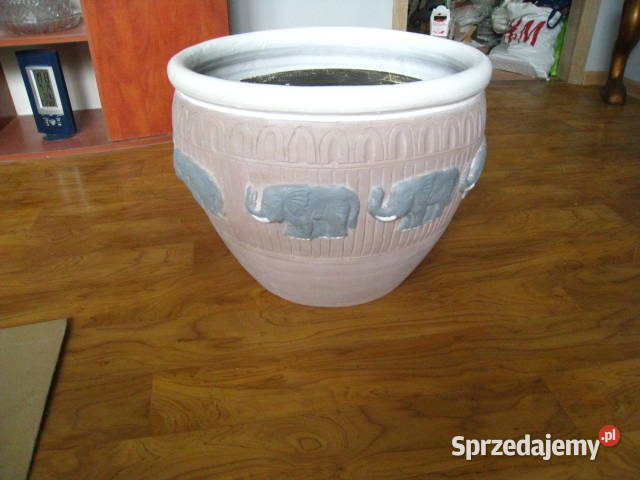 Donica ceramiczna 50x40 z podstawką Częstochowa