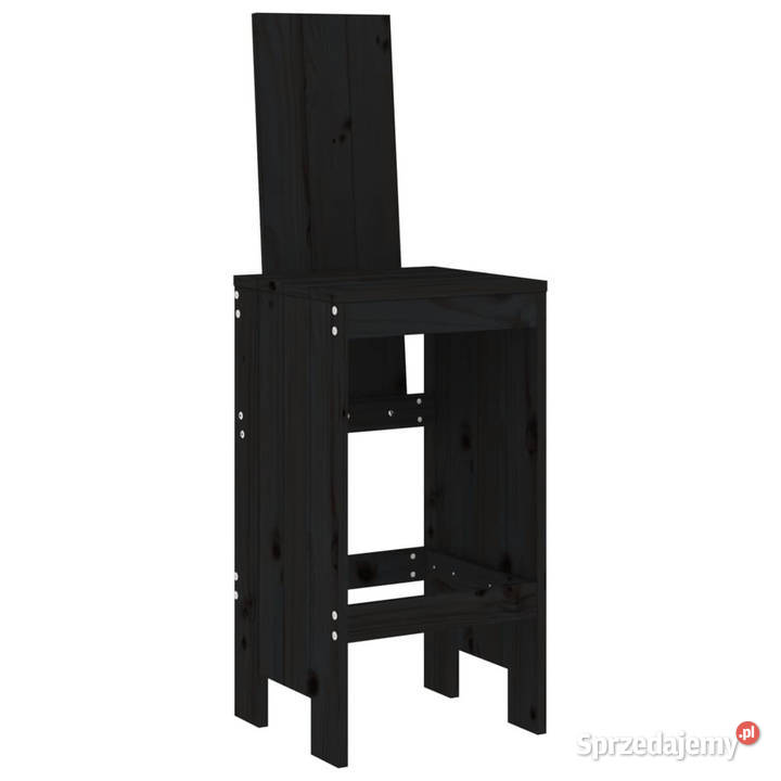 Stołki barowe 2 czarne 40x42x120 drewno sosnowe Warszawa sprzedam