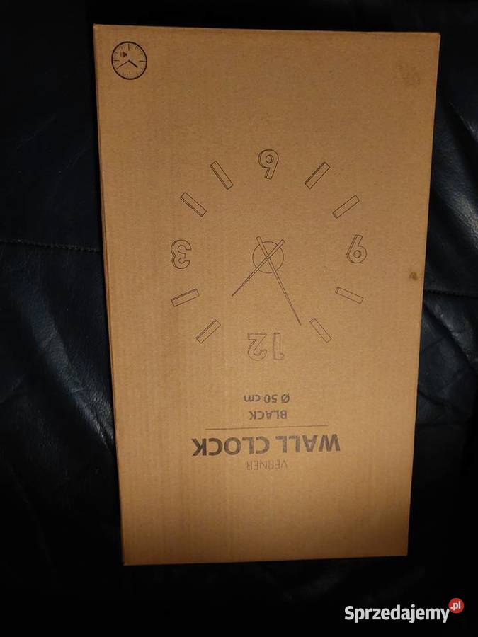 Zegar ścienny czarny Nowy średnica 50 Zegary Wrocław
