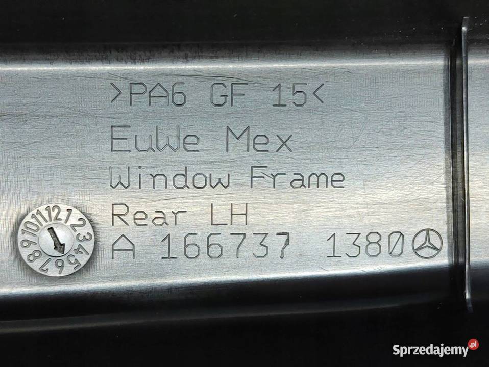 Ramka Listwa Szyby Drzwi Lewy Tył Mercedes GL X wielkopolskie Pleszew