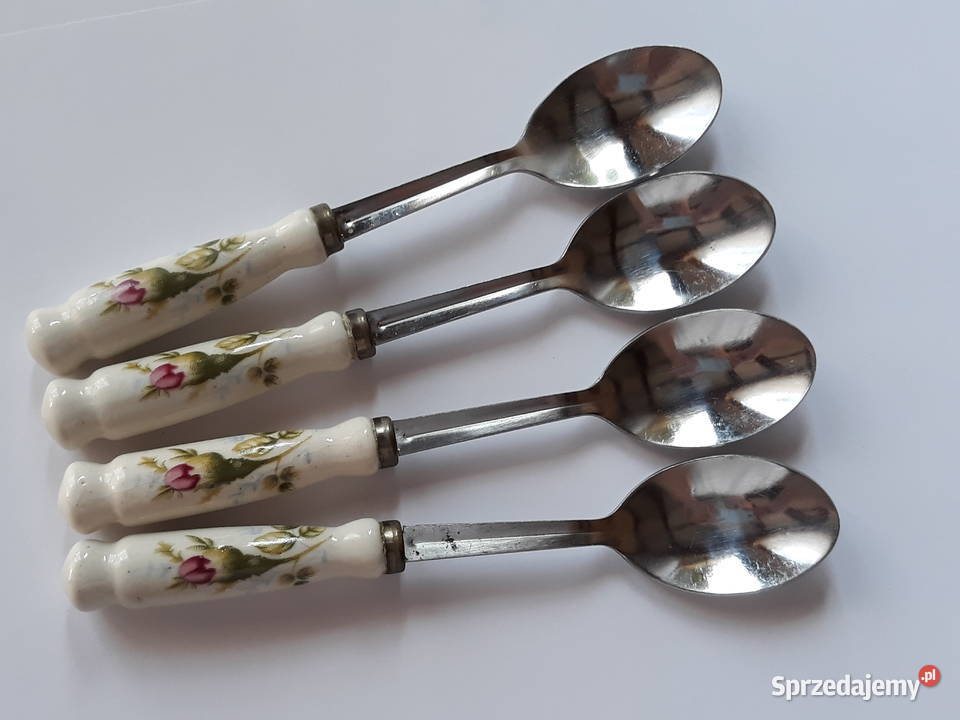 Łyżeczki do herbaty z ceramicznymi trzonkami Dąbrowa Górnicza sprzedam