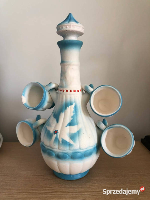 Ceramiczna karafka z 42 czarkami 25 Kielce