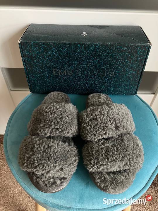 Kapcie papcie Emu wełna owcza szare 39 oryginał Emu Sandały i klapki Nisko