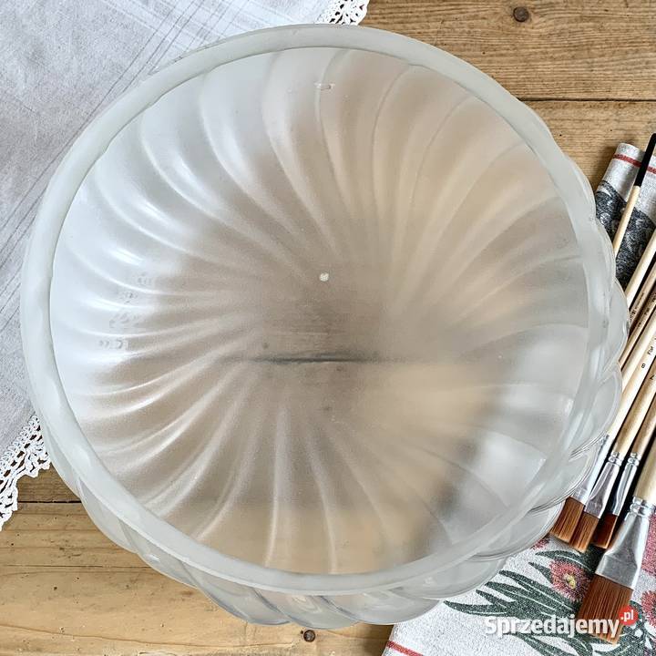 Stary klosz ampla szkło dmuchane Porcelana i szkło