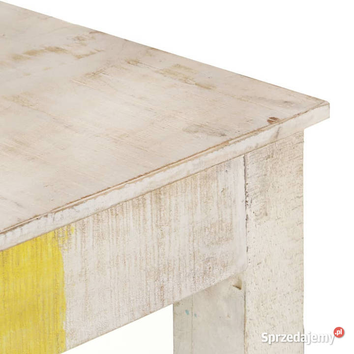 Stolik konsolowy biały 115x35x77 surowe drewno Warszawa