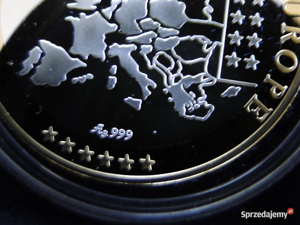 Numizmat Euro Monako srebro 999 pokryte 24 karat Warszawa