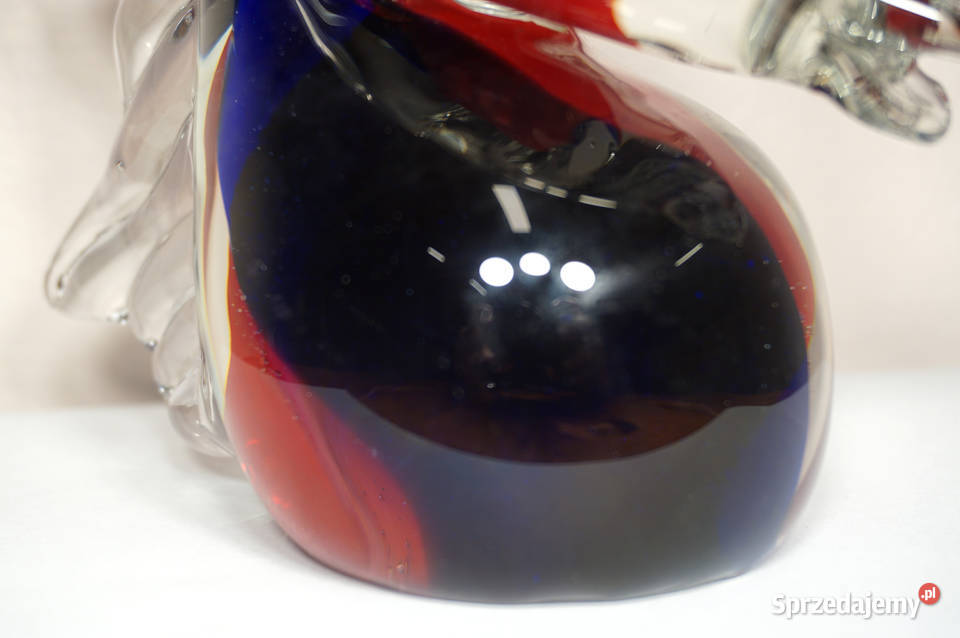 SZKŁO MURANO FIGURA GŁOWA KONIKA