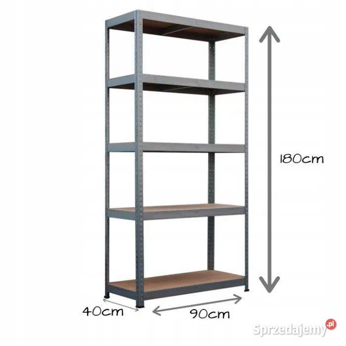 Regał magazynowy 180x90x40 METALKAS 5 PÓŁEK podkarpackie Iwierzyce