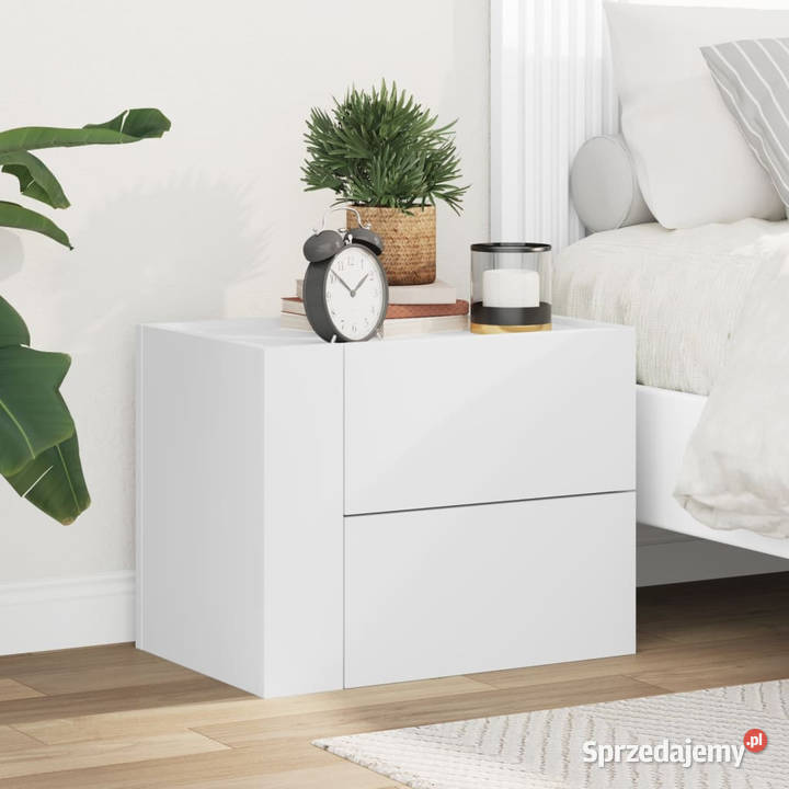 Wisząca szafka nocna biała 45x30x35 WM848325 Warszawa