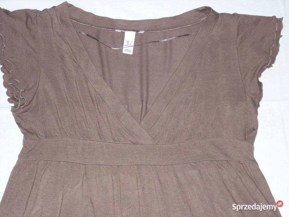 HM Bluzka Kawowa Lato 42 XL Moda i Styl Nowy Sącz