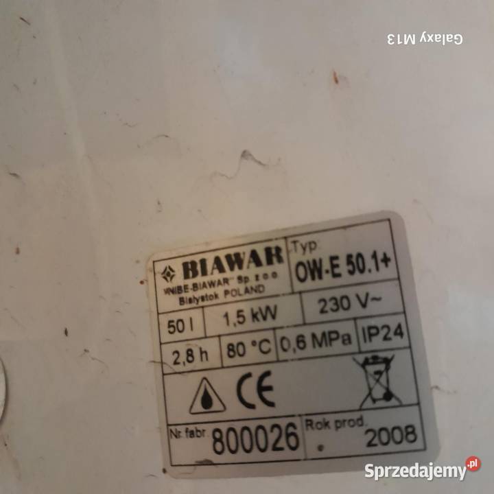 Bojler elektryczny 50l Piersele
