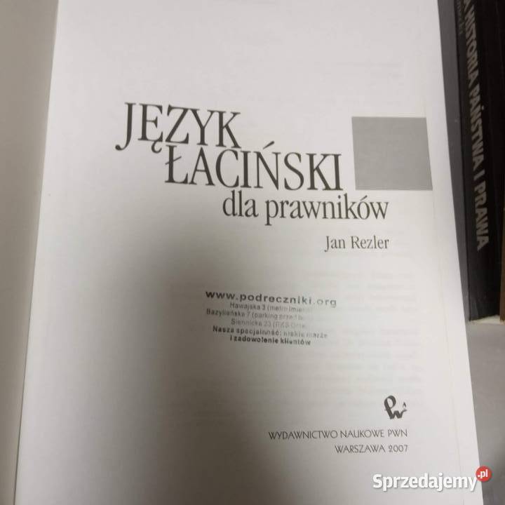 Język łaciński prawników antykwariat studia sprzedam