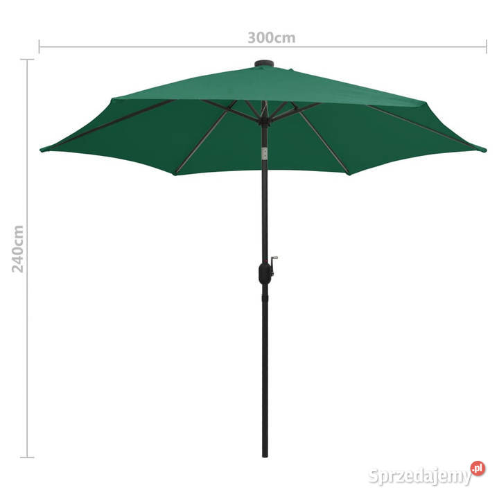 Parasol ogrodowy z LED i aluminiowym słupkiem Warszawa