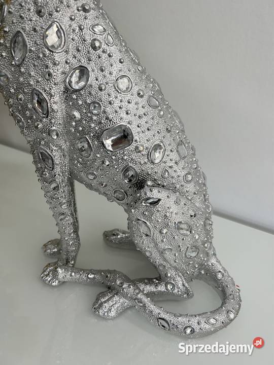 Srebrna figurka lapart gepard z kryształkami w Nowy Sącz sprzedam