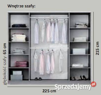 Szafa z lustrem z kolekcji Vigo 250x215x61