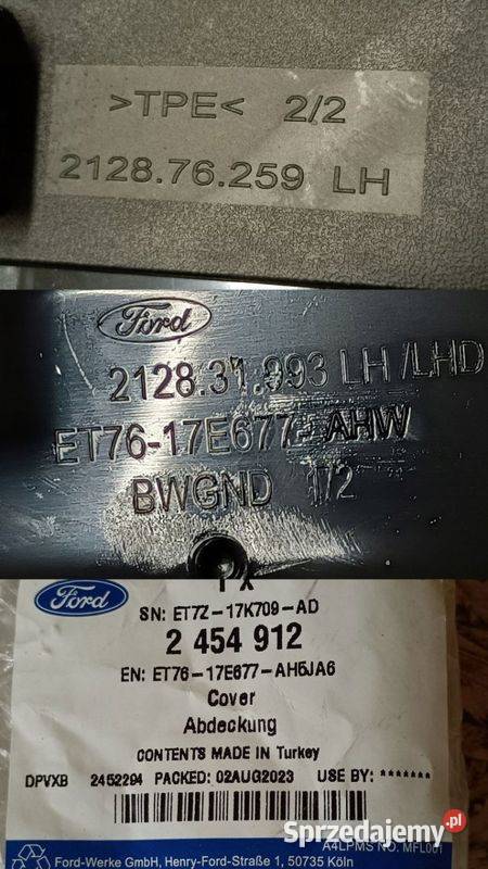 FORD TRANSIT TURNEO COURIER 14 TRÓJKĄT LUSTERKA Pleszew sprzedam