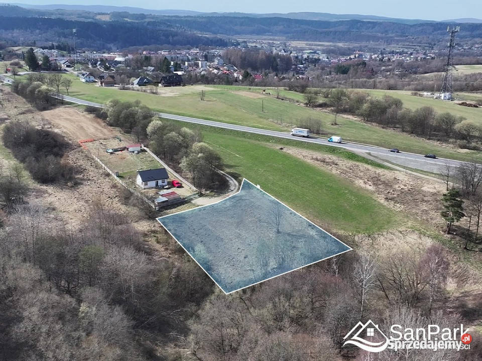 Działka budowlana w Lesku utwardzona Sprzedaż Lesko sprzedam
