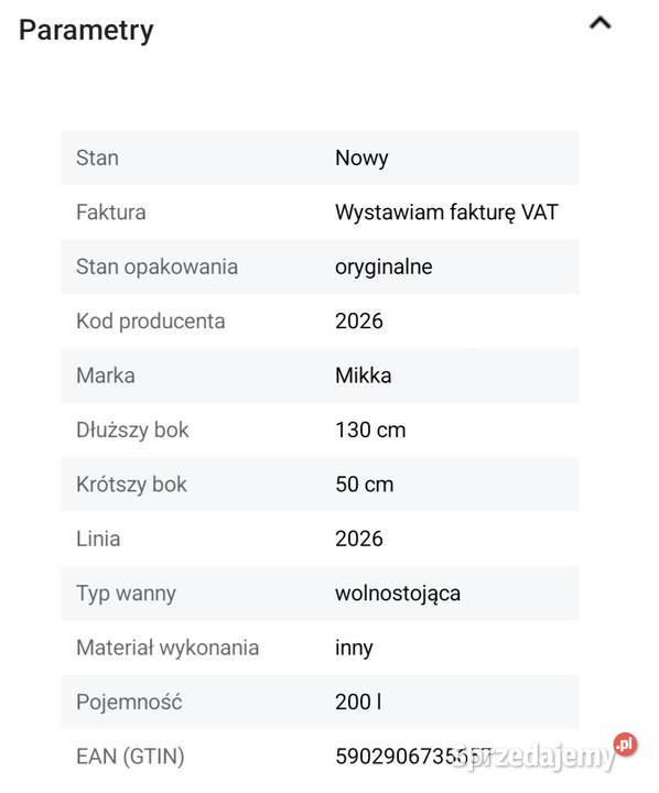 Wanna przenośna dorosłych 130x50 Pozostałe wielkopolskie Konin