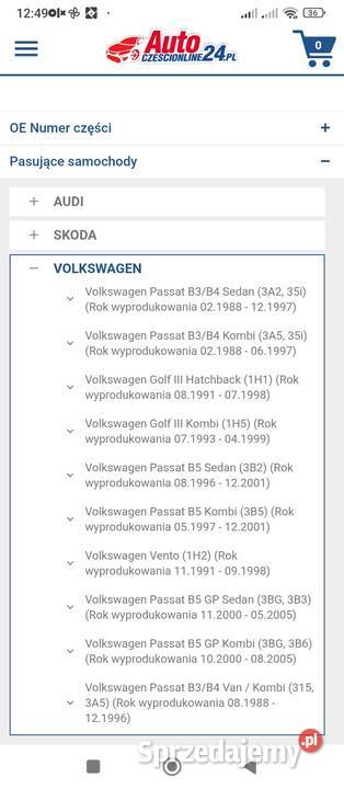 Pompa wspomagania kierowniczego VW Passat B3 B4 Legnica