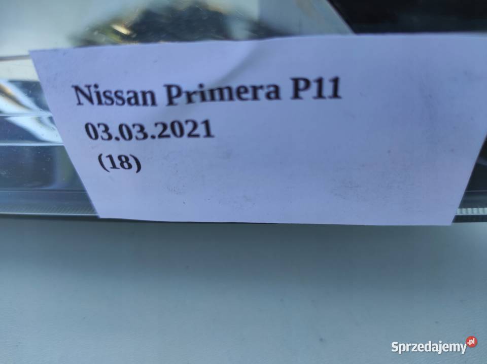 LAMPA PRZEDNIA PRAWA NISSAN PRIMERA P11 KOMBI wielkopolskie Nowy Tomyśl
