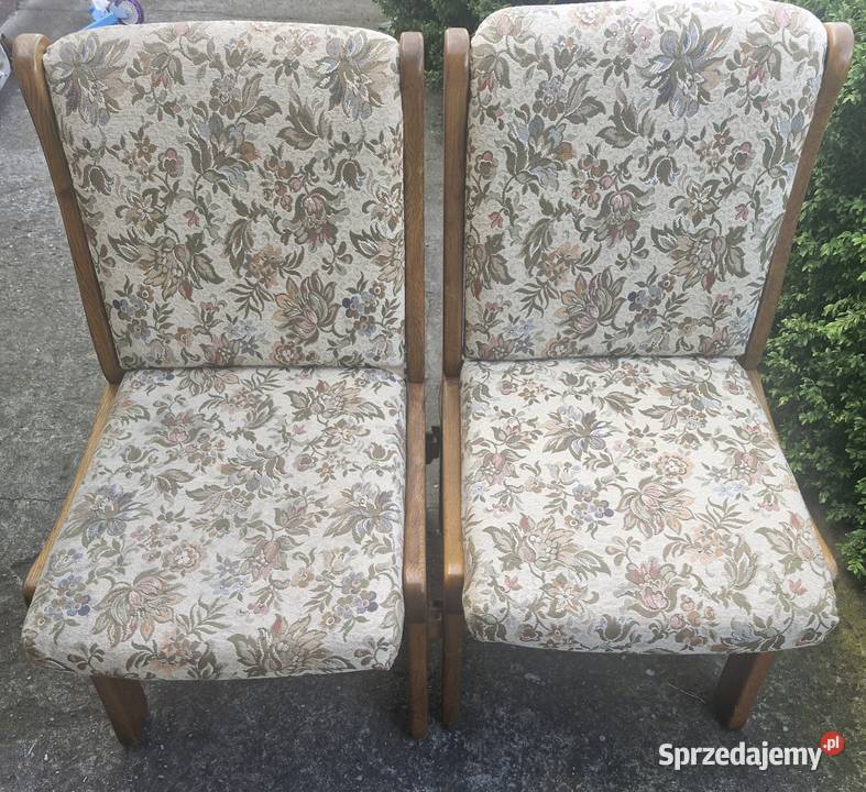 Dwa debowo tapicerowane fotele Kosorowice sprzedam