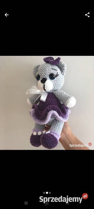 Miś w sukience na szydełku Zabawki