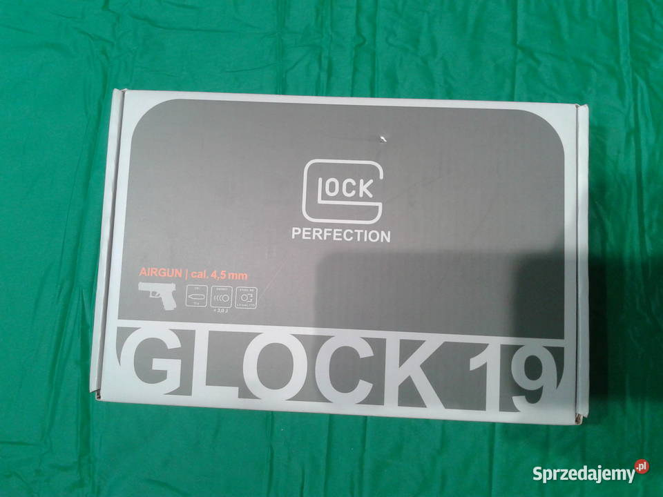 Wiatrówka Pistolet GLOCK 19 45mm BB CO2 Sporty strzeleckie i myślistwo Gniezno