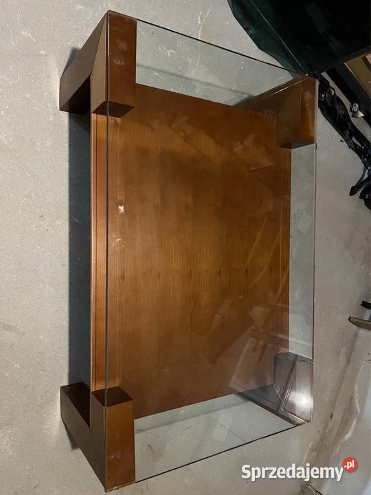 Ława drewniana z szybą Komoda Bełchatów