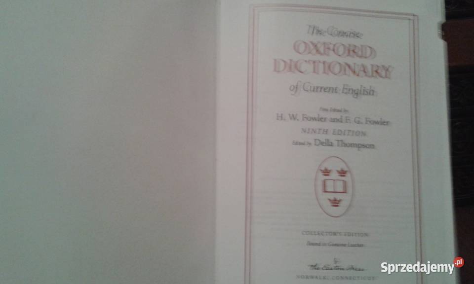 The Concise Oxford Dictionary of Current English Książki naukowe i popularnonaukowe Kazimierza Wielka