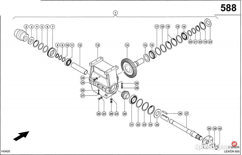 Claas Lexion 600 KOŁO KORONOWE 0006948250 Jastrzębniki