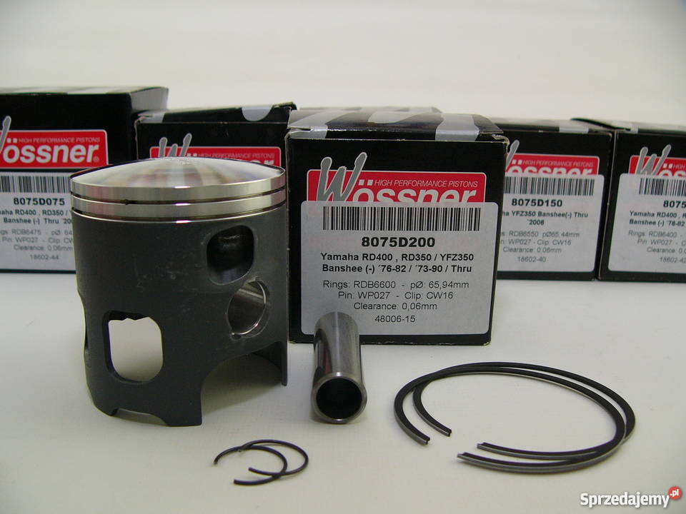 TŁOK komplet tłokowy WOSSNER 6594 mm RD 350 YFZ Silniki i osprzęt Zabrze
