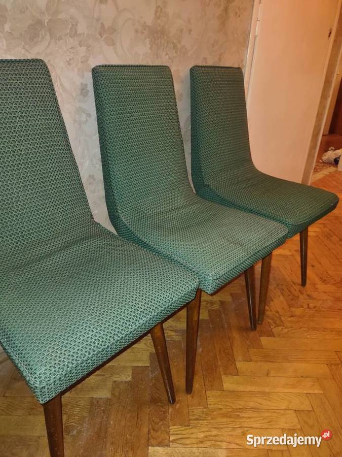 Krzesła drewno lakier zielone mazowieckie Warszawa sprzedam