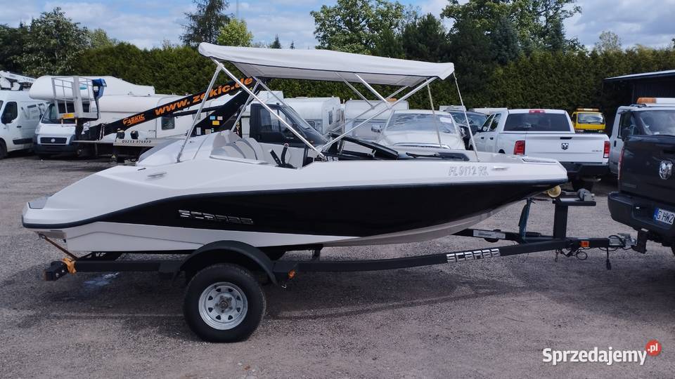 Łódź motorowa Scarab 165 ROTAX z przyczepą Kiełpinek