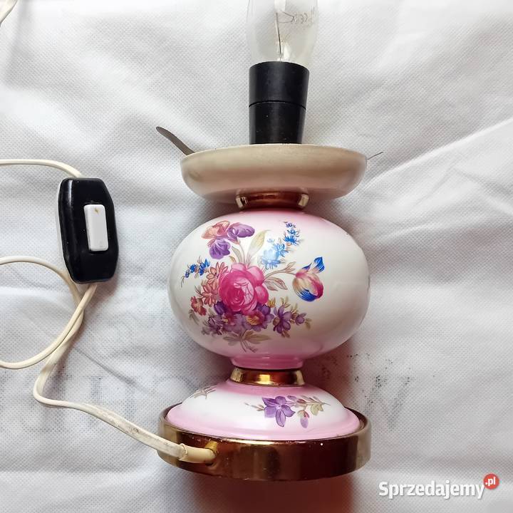 Lampka nocna z porcelanową podstawą SP LUMET wielkopolskie Koźminek