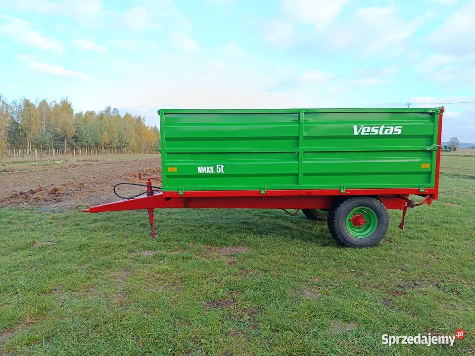 Przyczepa jednoosiowa wywrotka 5ton kiper Wszachów